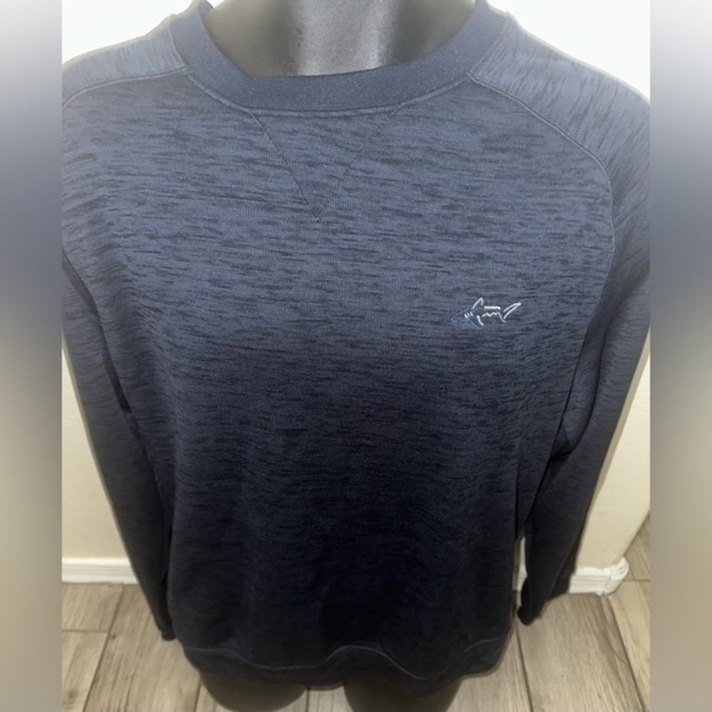 Men’s pre own as is Greg Norman collection L Large size blue crewneck